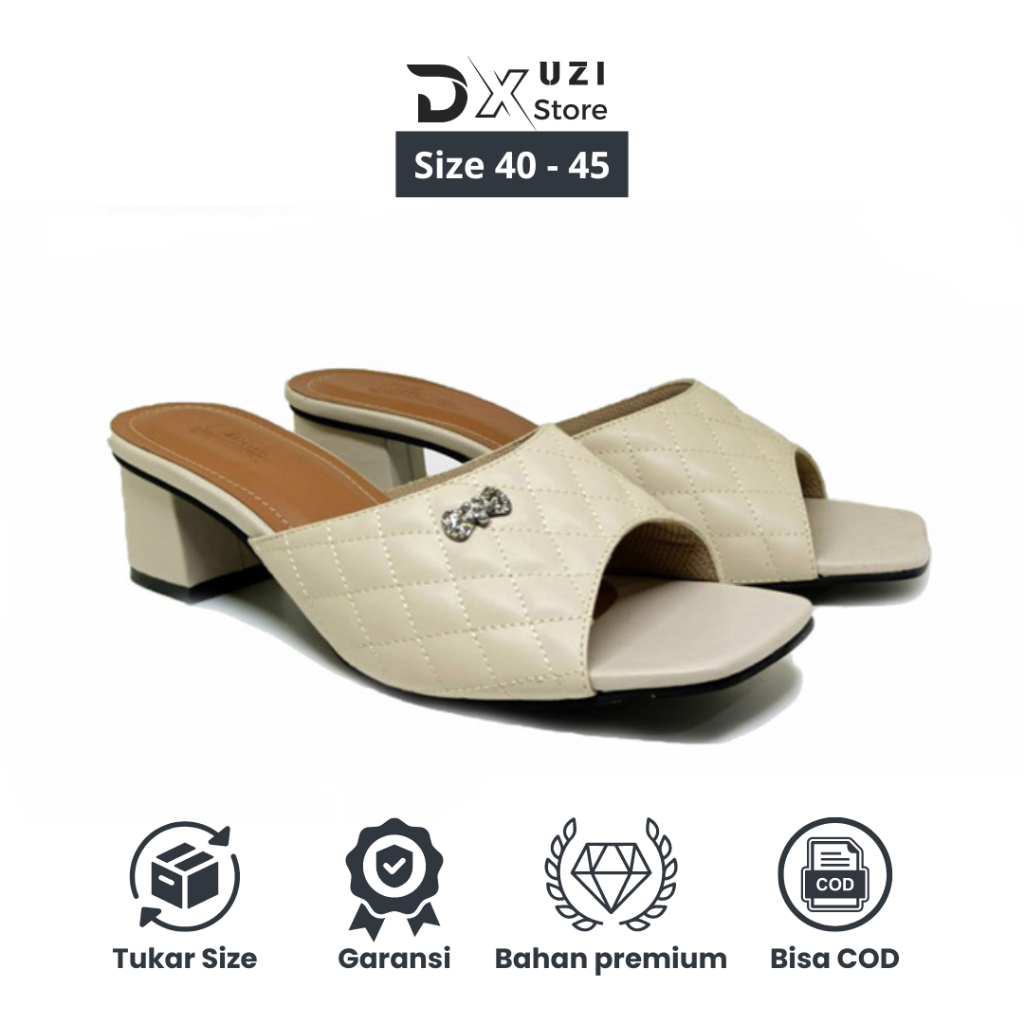 Theodona Big Size - Sandal Wanita Formal Pesta Heels Selop Kondangan Cewe Ukuran Besar Jumbo