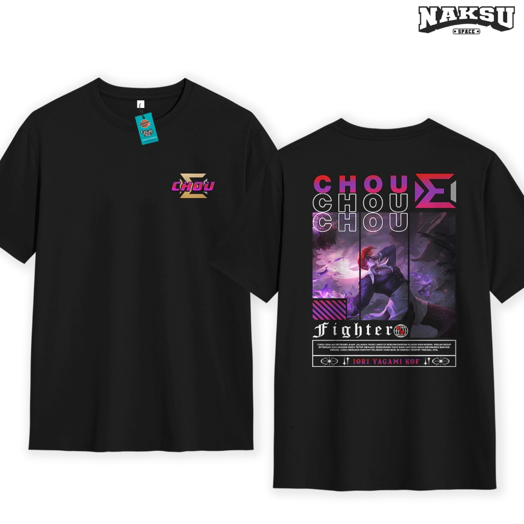 KAOS SKIN KOF CHOU FIGHTER IORI YAGAMI BAJU MOBILE LEGENDS DISTRO BAJU DEWASA