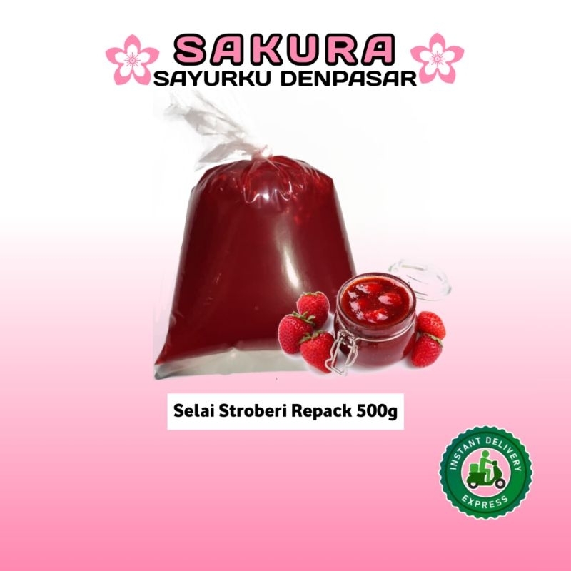 

Selai Stroberi Repack 500g - SAKURA