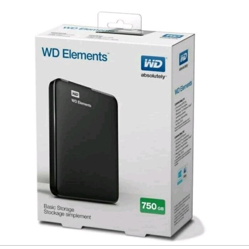 WD element hardisk eksternal 2.5 inch 750 Gb / HDD western digital