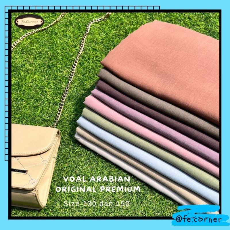 Arafah Voal Arabian Ori Premium VOL. 2 / size 150x150 cm / Arabian Original / Hijab Premium / Hijab 