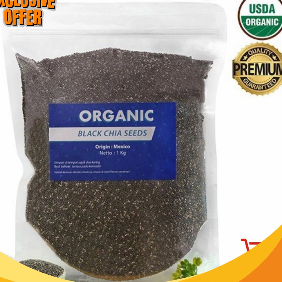 

BERLIPAT GANDA Organic Black Chia Seed Mexico Chia Seed Organik