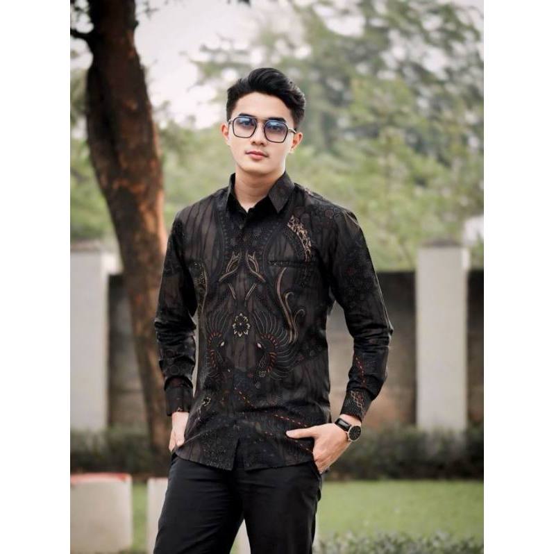 KEMEJA BATIK PRIA LENGAN PANJANG MOTIF TAMA Terbaru 2024 size M L XL XXL kemeja batik pria dewasa Ka