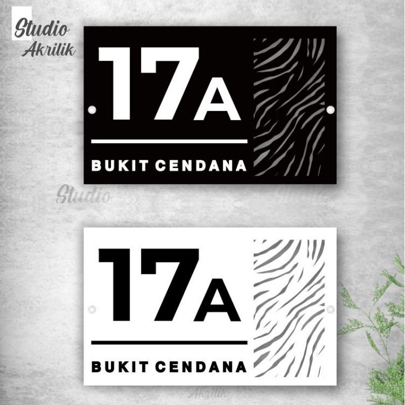 nomor rumah akrilik murah / nomor rumah minimalis / nomor rumah akrilik