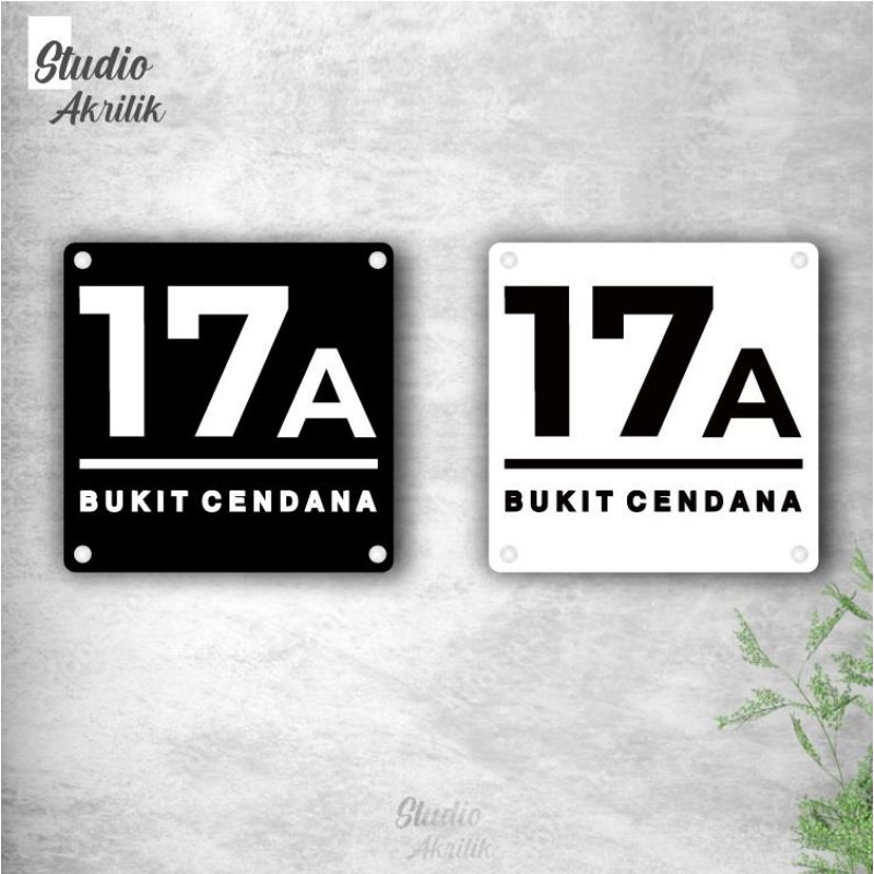 nomor rumah akrilik murah / nomor rumah minimalis / nomor rumah akrilik