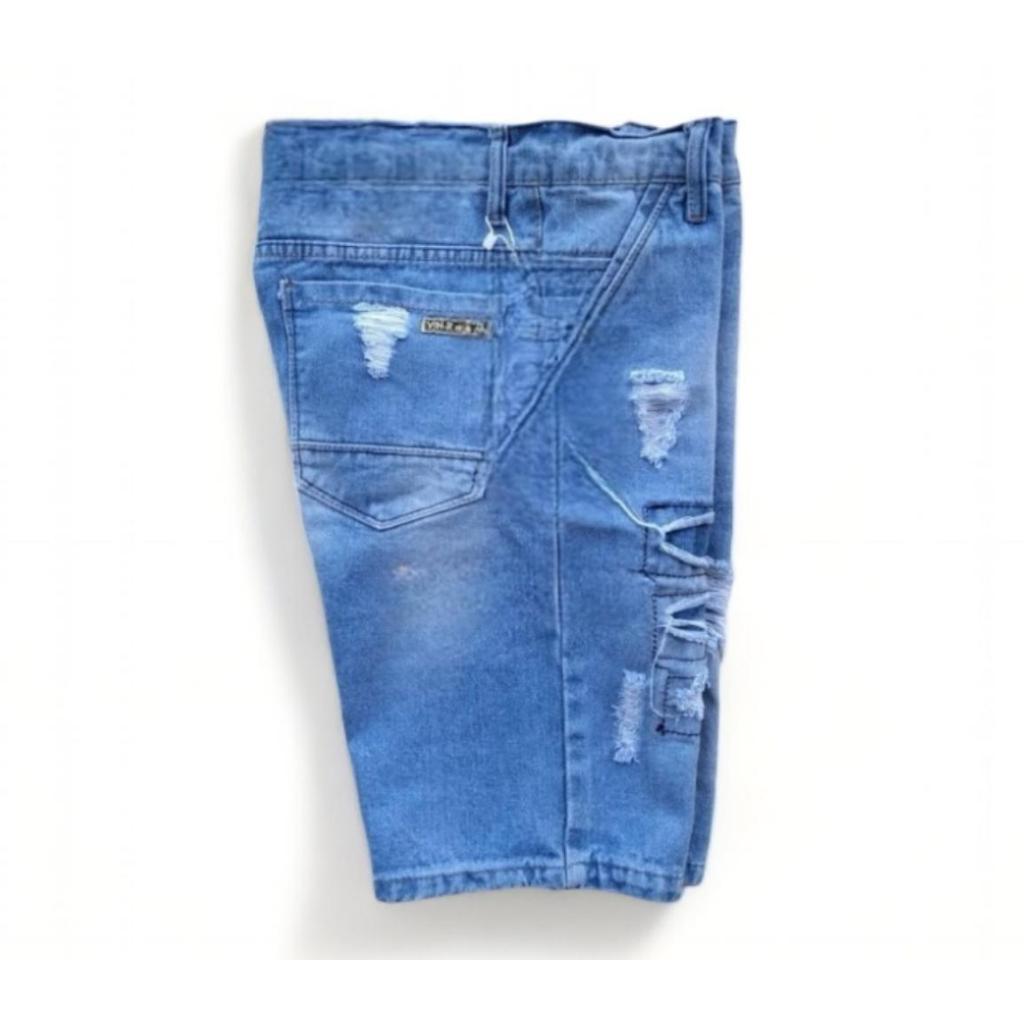Celana pendek sobek pria / celana pendek cowo ukuran 27-38 Celana pendek robek berlapis celana jeans