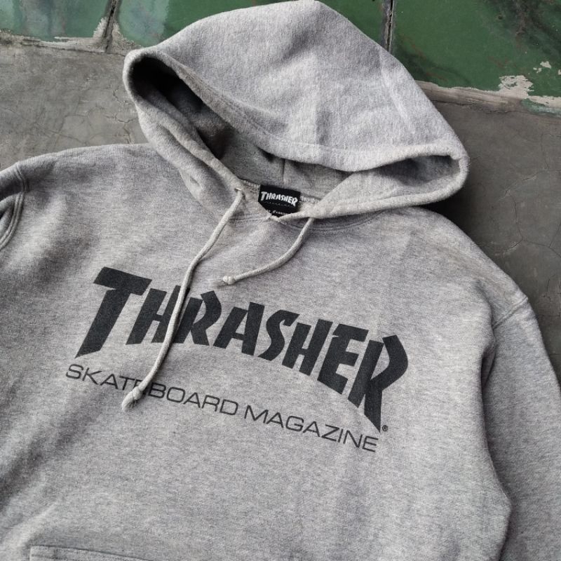THRASHER SKATEMAG HOODIE GREY