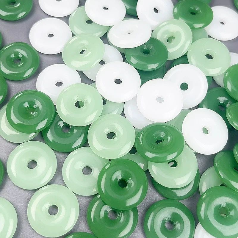 LIONTIN BATU GIOK CHAINA MODEL BULAT LIONTIN KALUNG ASLI BATU GIOK