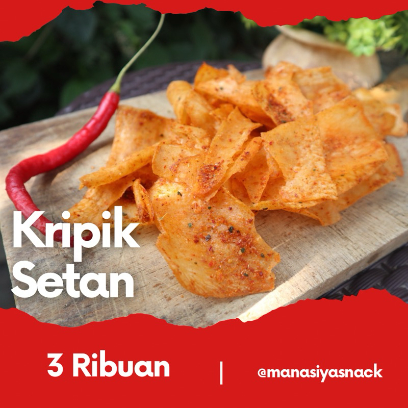 

Manasiya snack Bandung-Kripik setan-makanan pedas-jajanan pedas-manasiya snack bandung