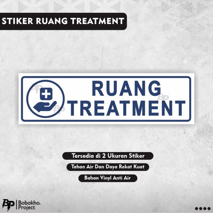 

Stiker Ruang Treatment / Ruang Perawatan / Stiker Klinik / Stiker Rumah Sakit / Stiker Puskesmas