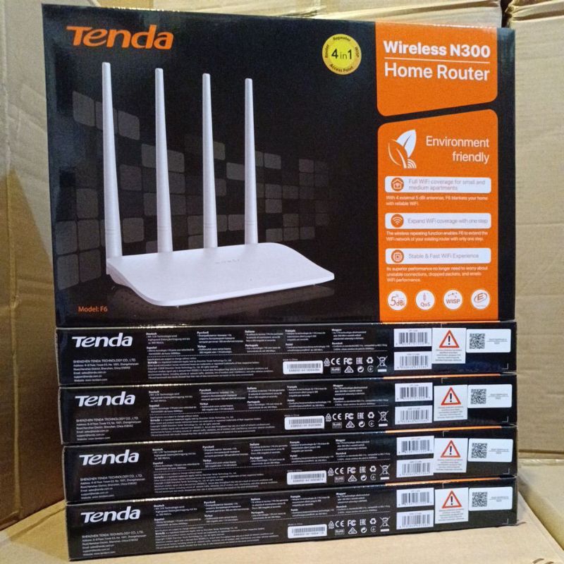 Tenda F6 Easy Setup Router Wireless Isi 5 Pcs