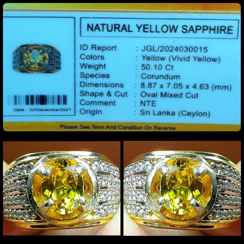 batu permata yakut sapphire ceylon super + memo
