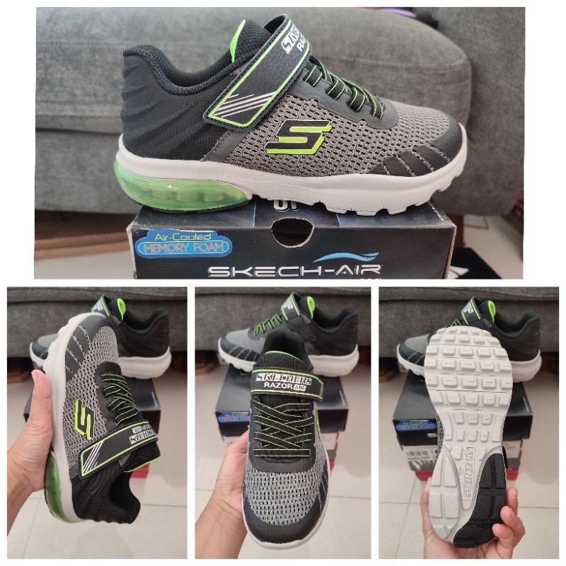 Sepatu Skechers anak basic hitam