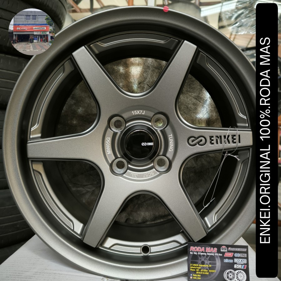 Velg Enkei SC57 (ORIGINAL) R15x7 pcd4x100 ET35 (Brio,airEV,City,Vios)