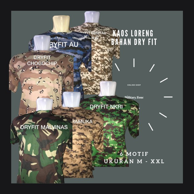 COD  GROSIR BAJU KAOS LORENG DRYFIT LENGAN PENDEK TACTICAL CAMO OBLONG MURAH DRY FIT ARMY LAPANGAN