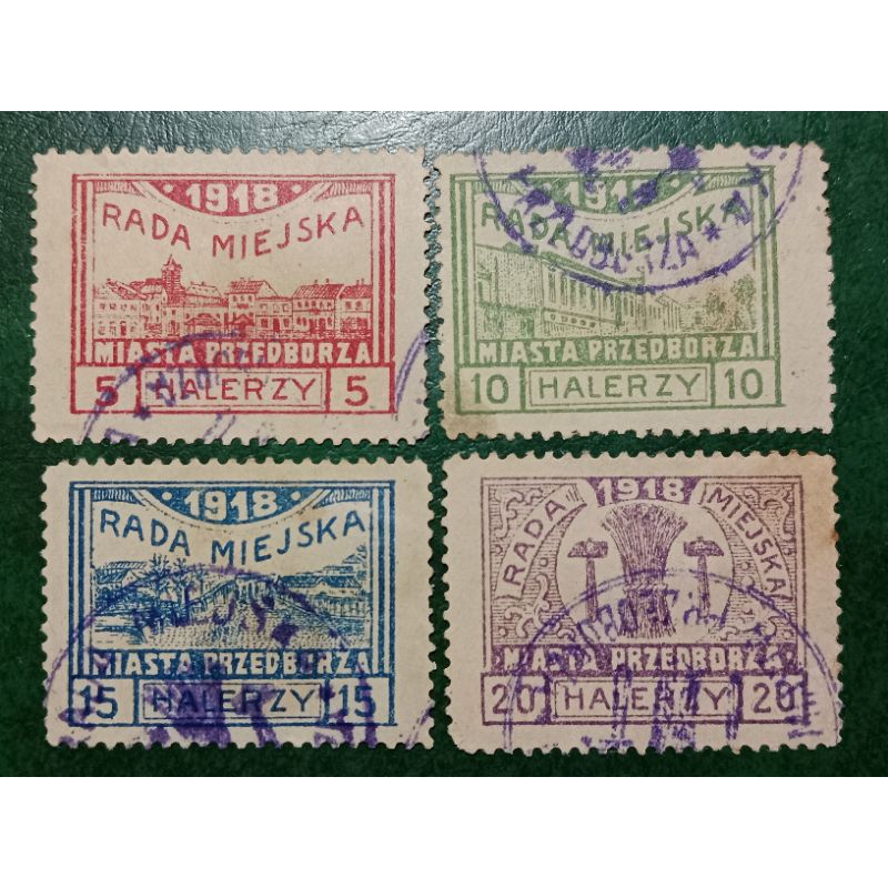 

Prangko Polandia Lokal 4 Pcs Tahun 1918 USED