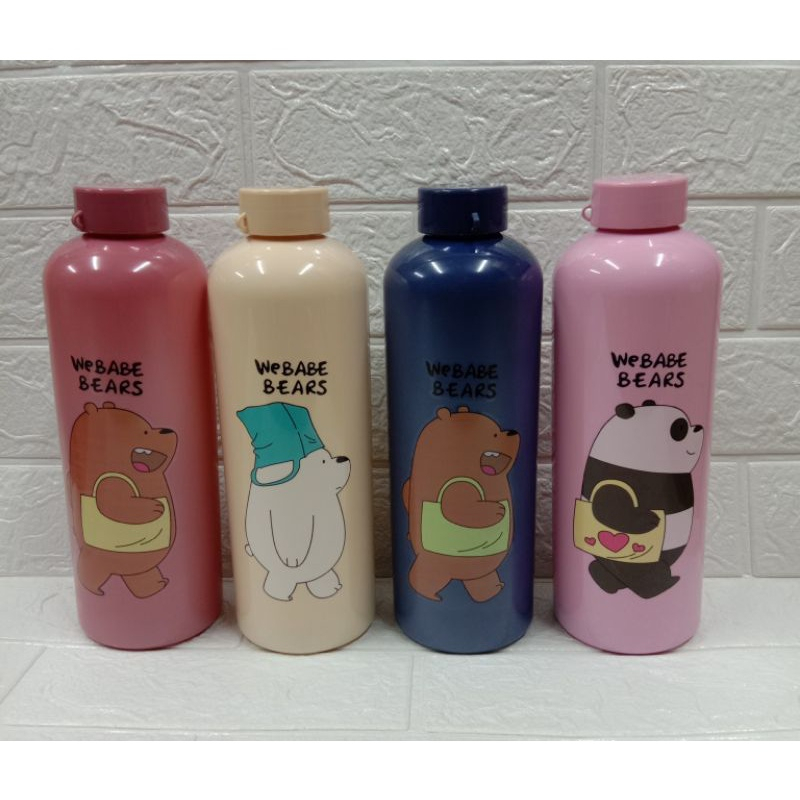 BOTOL MINUM PLASTIK WE BABE BEAR 1000ML BOTOL VIRAL COMBO GAMBAR HEWAN