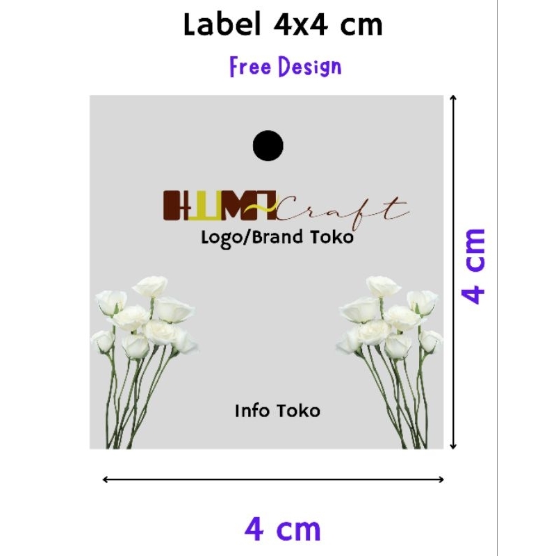 

Label Produk Ukuran 4*4 cm isi 150 pcs