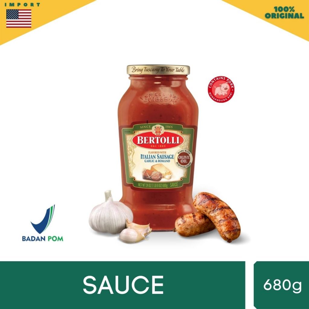 

Bertolli Pasta Sauce - Saus Pasta Premium Khas Italia