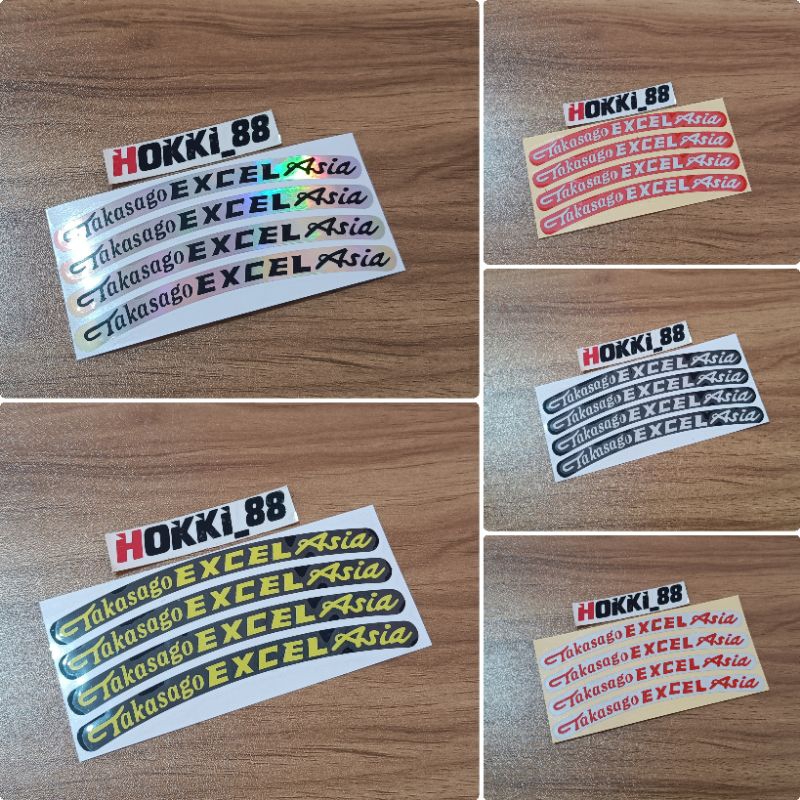 STIKER VELG TAKASAGO EXCEL STICKER VELK PELEK MOTOR TAKASAGO
