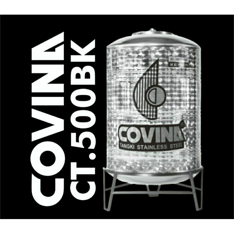 Tangki Air / Tandon Toren Stainless merk Covina tipe CT-500 BK