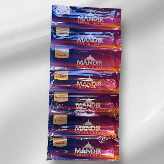 Dupa India Pouch Plastic Mandir - Isi 7pack - Tulasi