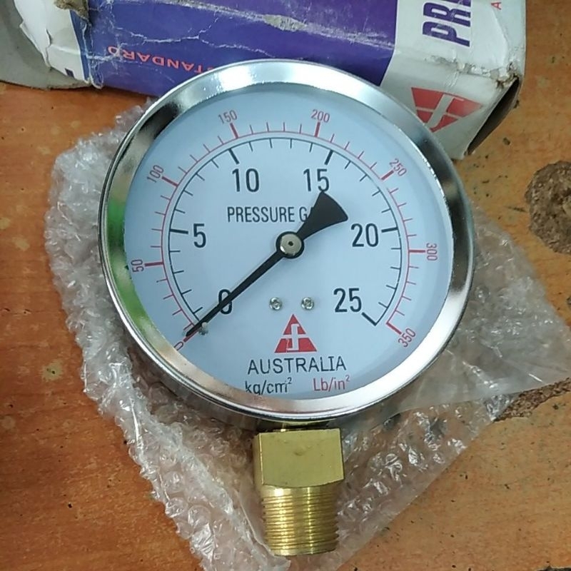 pressure gauge manometer 4" raket Forbes 0-25 kg/cm2 / 0-350 lb/in2