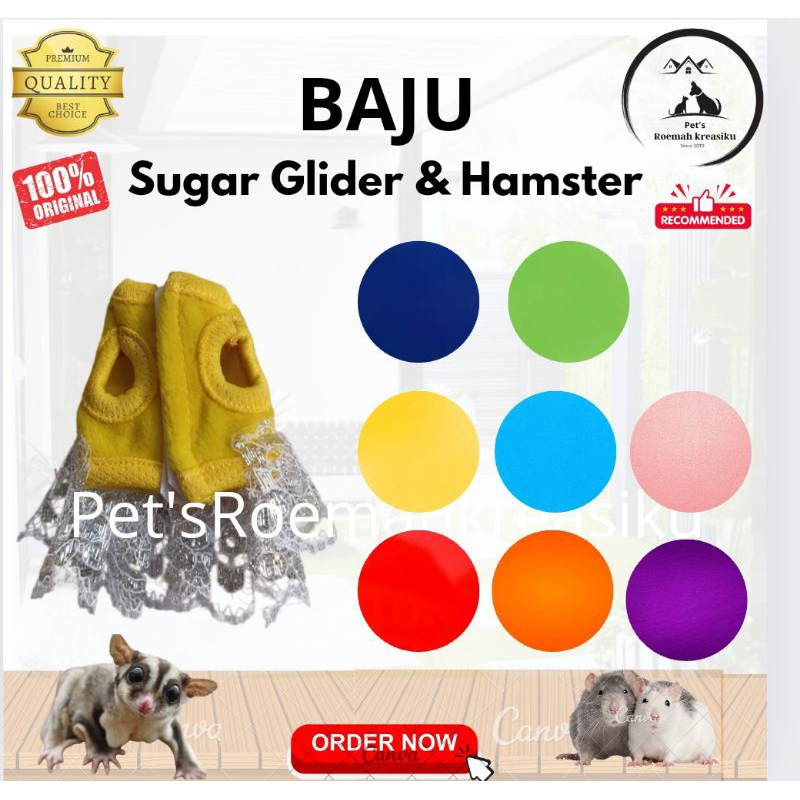 Baju Gaun sugar glider# baju gaun hamster# baju sugar glider murah