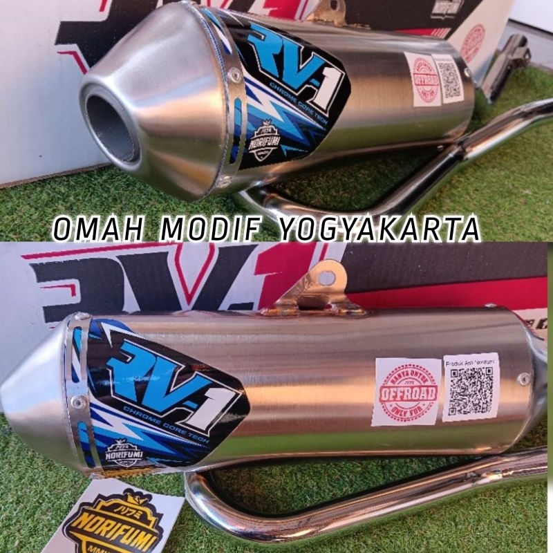 Knalpot norifumi RV1 N4 CRF 150 L WR 155 KLX 150 BF DTRACKER New RV 1 chrome ORIGINAL