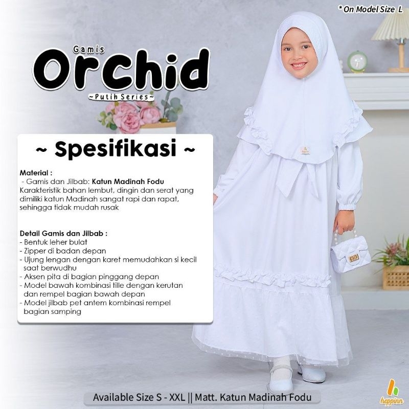 Gamis Putih Manasik Anak Qilla, Baju Anak Muslim Dress Anak Balita TK SD 4 8 10 tahun