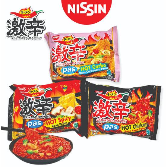 

®LARISHEPI® NISSIN GEKIKARA RAMEN Hot Sipcy | Hot Carbo | Hot Chicken **PORSI PAS**