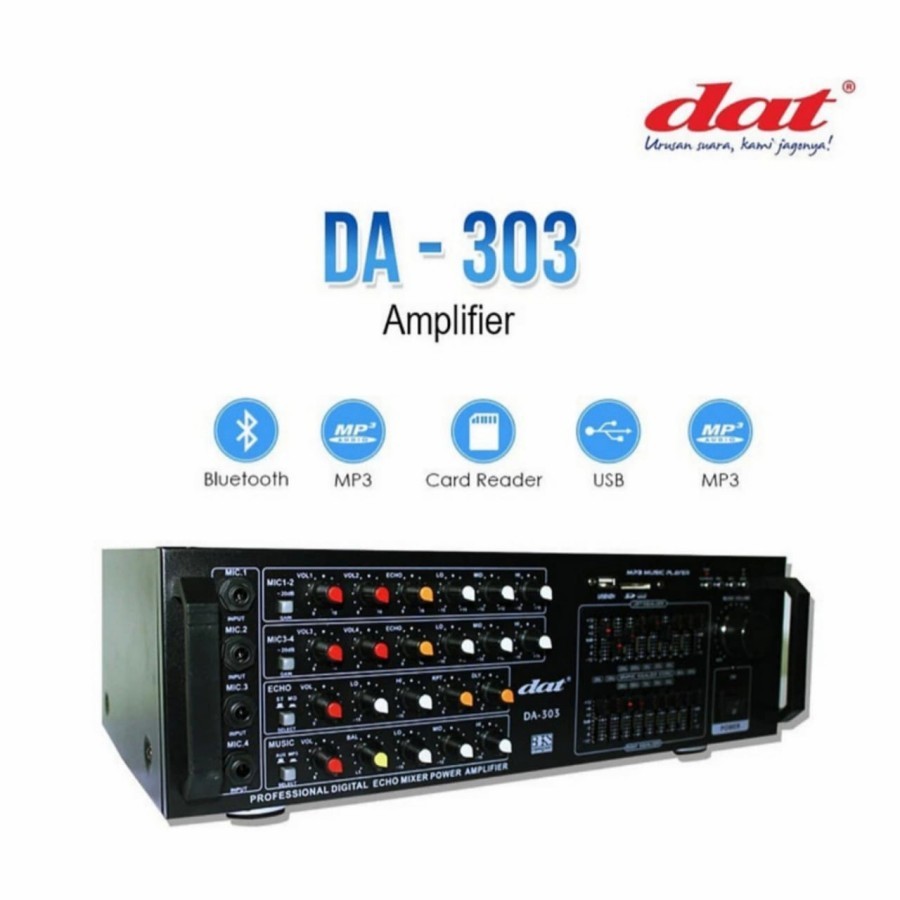 amplifier Dat 303 ampli karaoke dat303 bluetooth original