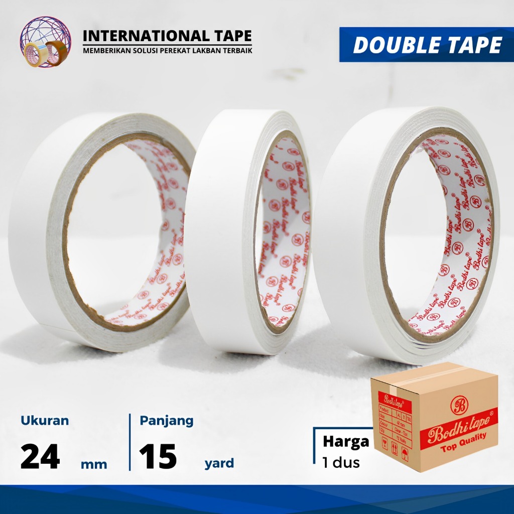 

DOUBLE TAPE BODHI 24MM X 15YARD PER DUS ISI 144R