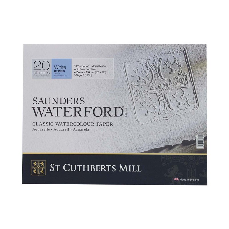 

St Cuthberts Mill Saunders Waterford Cold Pressed White 20S 410X310Mm