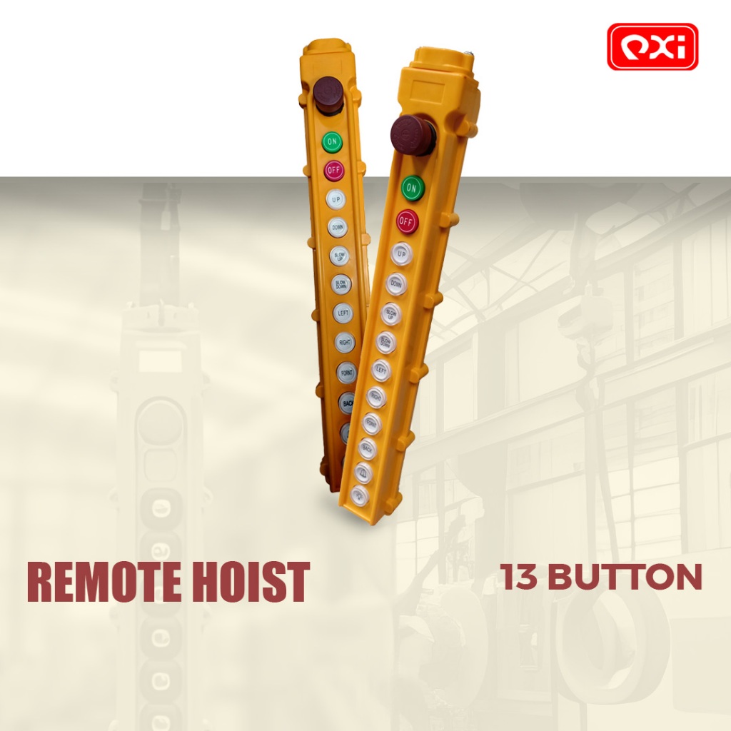 Hoist Remote Button Control 13 Tombol / Remot Crane Push Button Switch Emergency