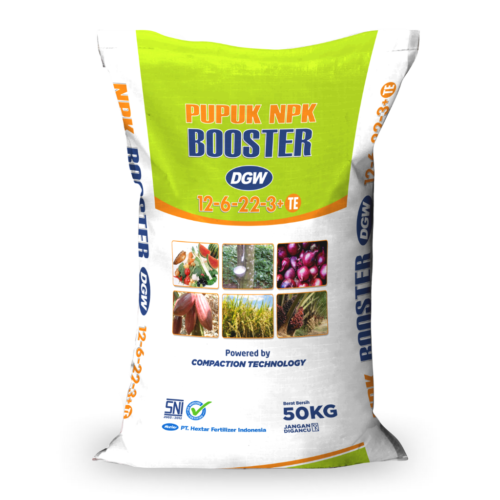 PUPUK NPK Booster DGW 12-6-22-3Mg+TE - KEMASAN zak curah 25KG