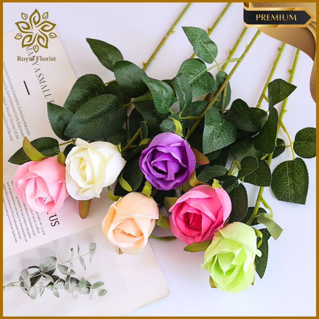 Bunga mawar palsu/The simulation flower/harga per 1 pcs ( 1 Tangkai/1 Bunga)/dekorasi rumah (KN-390)