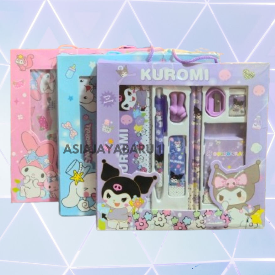 

1 SET - PAKET ALAT TULIS /STATIONERY SET STUDY KUROMI/ MELODY/CINNAMOROLL