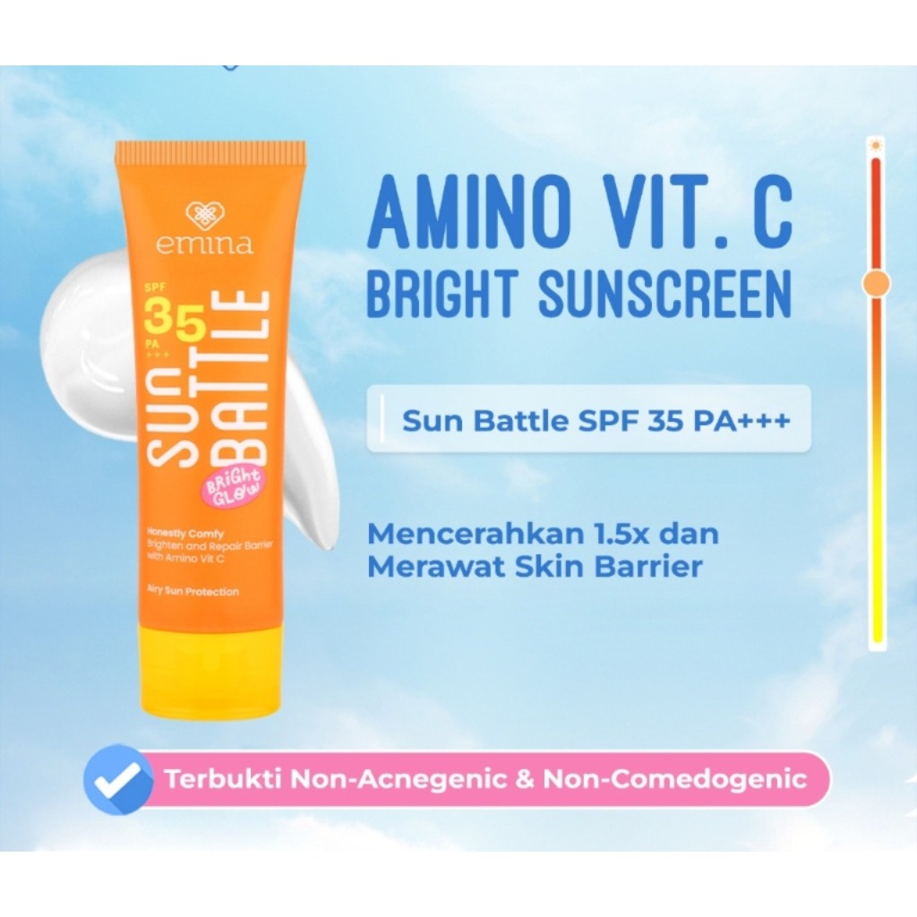 Emina Sun Battle Bright Glow sunscreen SPF 35 PA+++23ml & 60ml