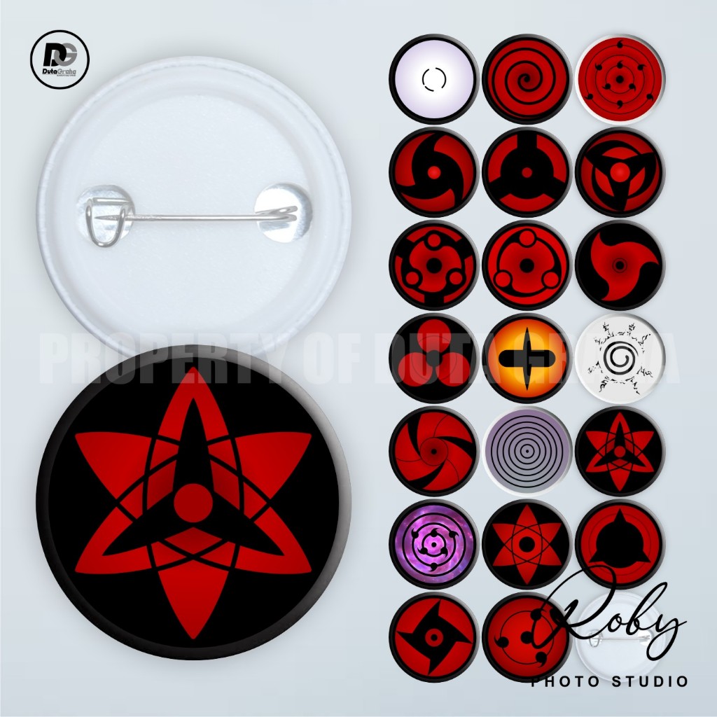 [PIN PRESS] NARUTO MANGEKYOU SHARINGAN Pin Bros Aksesoris Souvenir ANIME MANGA
