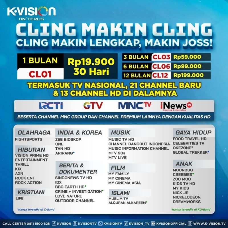 PAKET CLING KVISION........
