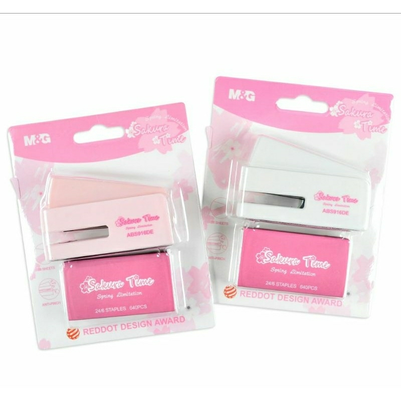 

Stapler + Refill ABS 916DE M&G / Staples + Isi Sakura Time Edition / Stapler Mini Cute