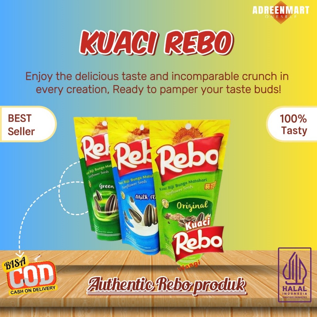 

[ 100% BEST SELLER ] Rebo Kuaci Rasa Milk 140 Gram Original