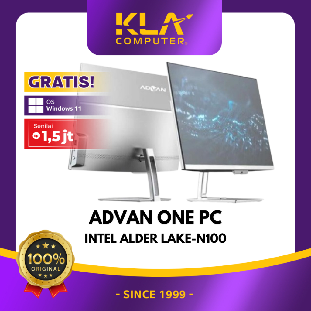 Advan All in One PC AIO OnePC Intel N100 4GB SSD 128GB