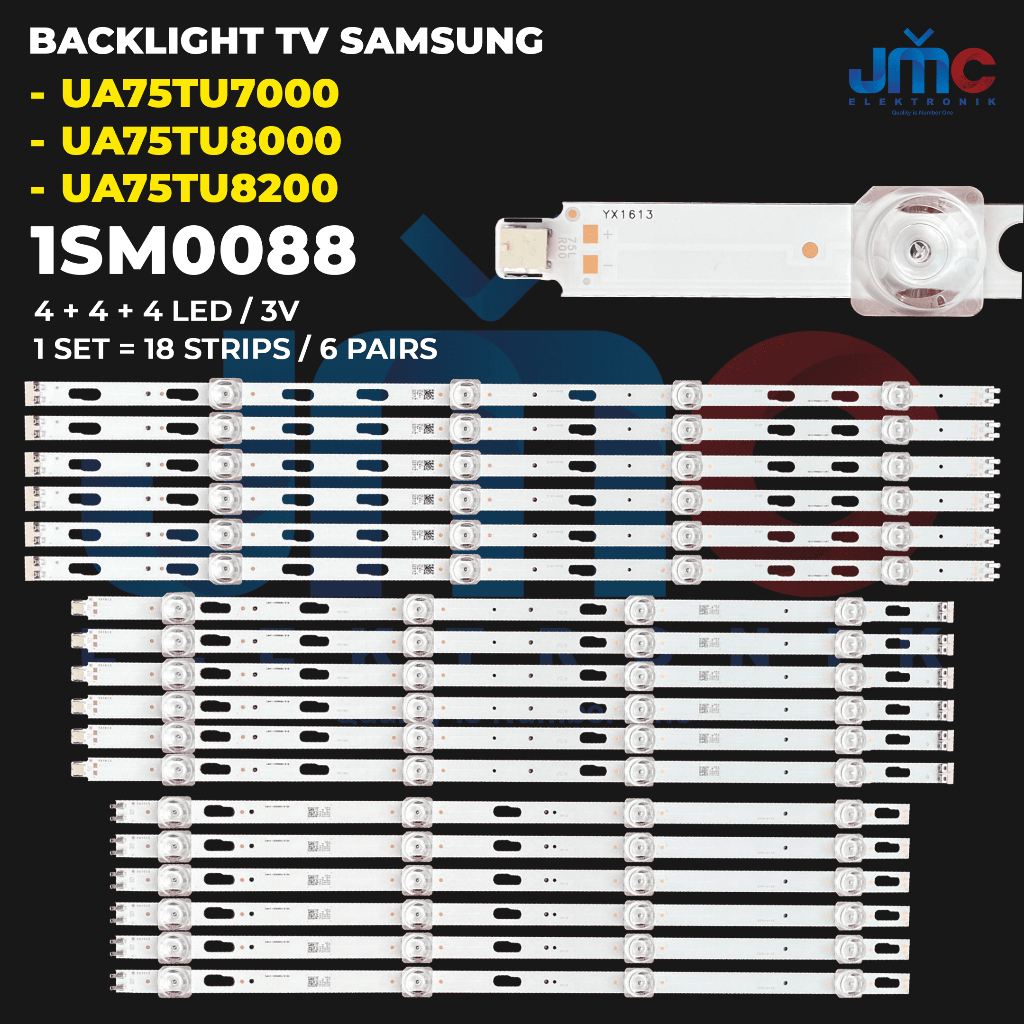 Backlight TV Samsung 75 Inch UA75TU7000 UA75TU8000 UA75TU8200