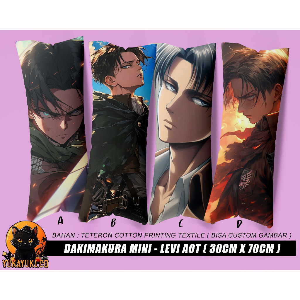 Bantal Dakimakura Levi (Attack on titan)