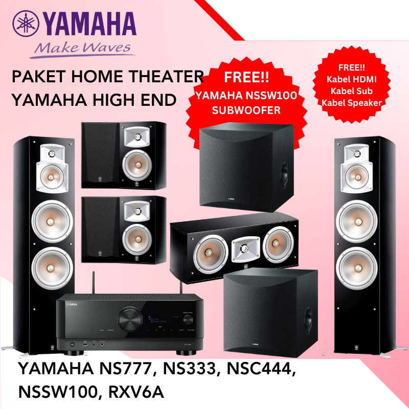 Paket Home Theater Yamaha High End Yamaha NS777 NS-777 NS 777 Floorstand Speaker, NS333 NS-333 NS 33