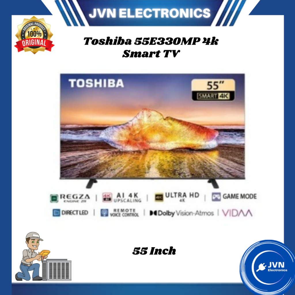 Toshiba 55 Inch 4K Smart TV - 55E330MP