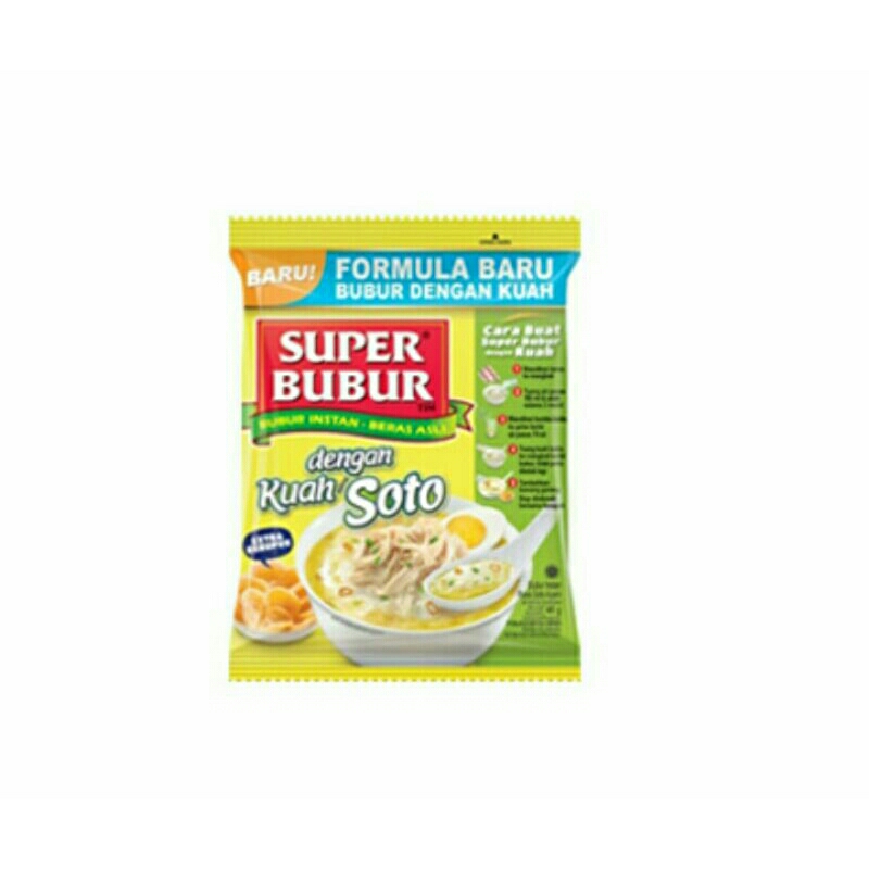 

SUPER BUBUR INSTANTBERGIZI KUAH SOTO PCK 46g