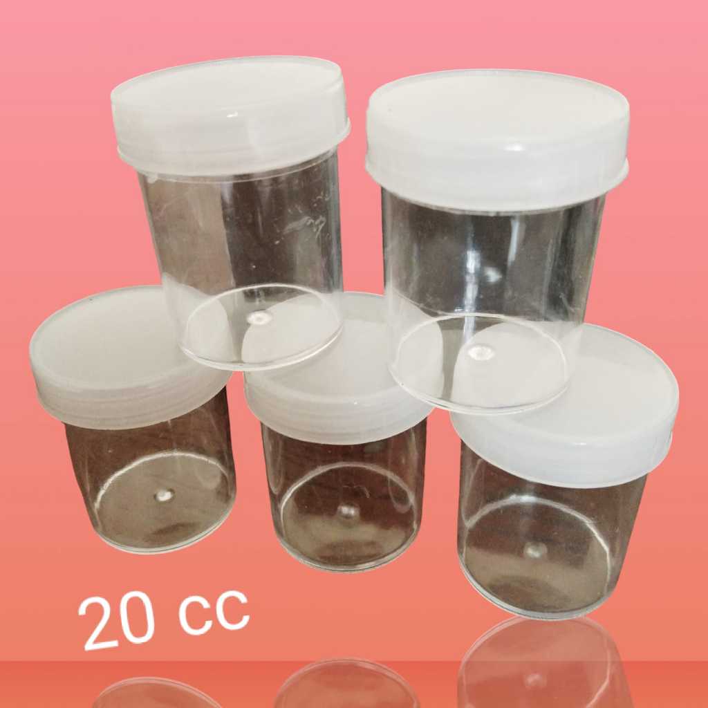 POT PLASTIK/ WADAH PLASTIK/ POT SALEP/ POT URINE UK 20cc